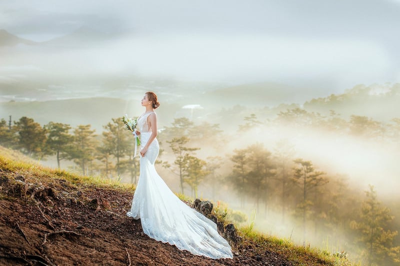 Bride at Sunset